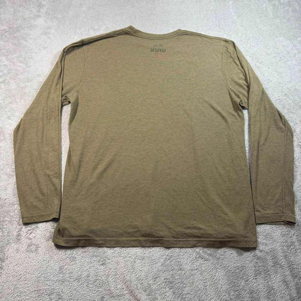 Kuiu Long Sleeve T-Shirt Mens XL Olive Green Crewneck Ram Logo Hunting